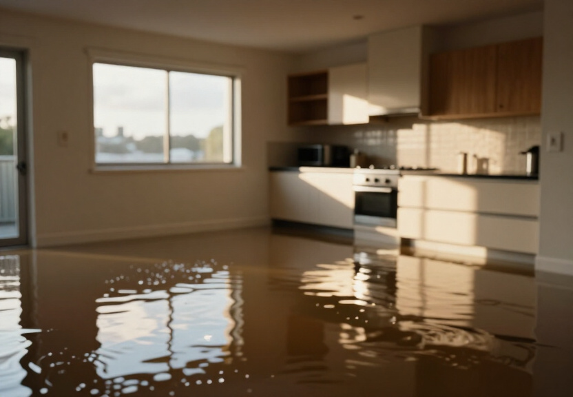 Mouldy walls in a Collaroy Beach apartment before treatment